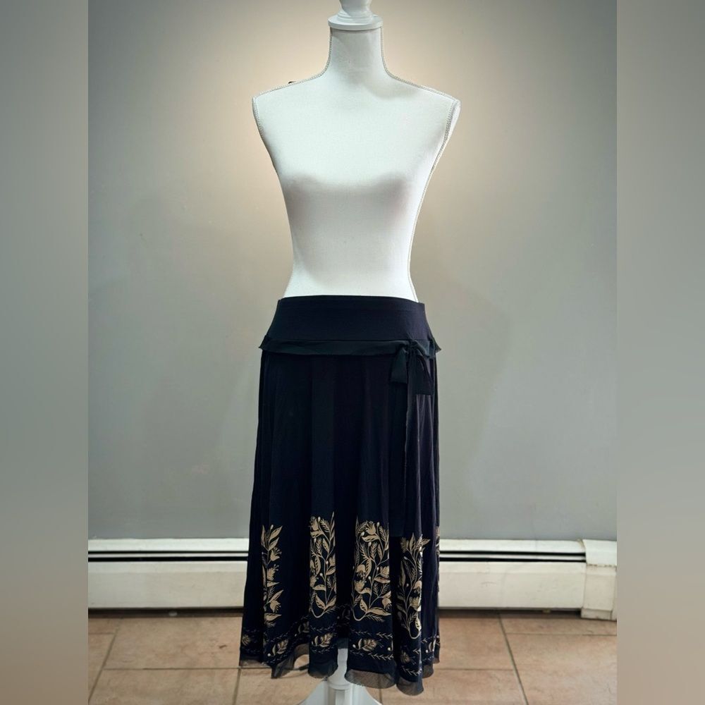 SALE! Black & Tan Loft A-Line Skirt Size M EUC